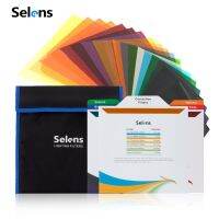 Selens 20Pcs สีเจลตัวกรองสีใสไฟแก้ไขแผ่นฟิล์มชุดสำหรับ Photo ไฟสตูดิโอการถ่ายภาพวิดีโอ Strobe 20สีสารพัน (25X25ซม.)