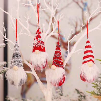 【CW】 Christmas Faceless Gnome Doll Ornaments Plush Doll Christmas Decoration Home Xmas Tree Hanging Pendants New Year Gifts