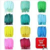 10-15CM Natural Goose Feathers for Crafts 50pcs Jewelry Accessories Decoration Dyed Plumes Mint Decor Wholesale