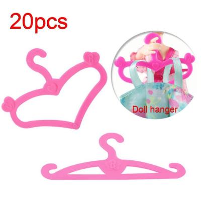 Doll Hangers American Doll Clothes Hangers 20pcs Dolls Hangers Dress Clothes Holder For Dolls Coat Shirt Skirt Furniture Hangers Doll Accessories classy