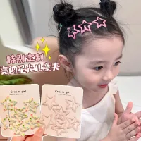 【YF】▬  Children bangs broken hair clip girls star forehead pentagram card baby accessories 2023 new