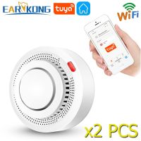 Tuya WiFi Smoke Alarm Fire Protection Smoke Detector Smokehouse Combination Fire Alarm Home Security System Firefighters Household Security Systems