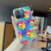 Casing Ponsel เคสสำหรับ Xiaomi Redmi 7 Redmi 8 Redmi 12C 10C เคสแฟชั่นสีสันสดใส11A ในตัวเคสบัตรเลเซอร์