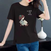 COD DSFDGDFFGHH Fashion Korean Large Size Womens Pure Cotton T-shirt Female Slid color Short Sleeve Loose half Sleeve simple Tops