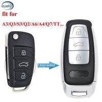 JHTJHNDTGFJHND รถ Remote Key Shell Keyless Smart Key กรณีปกคลุม Blank อัพเกรดสำหรับ Audi A3 A4 A6 A8 TT Q2 Q3 Q5 Q7 S3 A5 A7 RS3