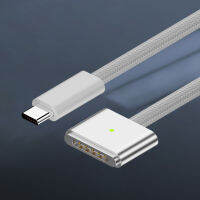 {HOT}Type-C ตัวผู้ไปยัง Magsafe 3แท่นชาร์จแม่เหล็ก PD140W กำลังไฟสูงสุดพร้อมไฟ LED สายชาร์จเร็วสำหรับ MαcBook Air/pro 2