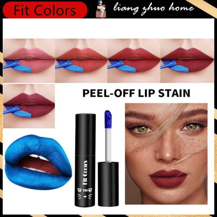 Fit Colors 5 Colors Tear off Lip Glaze Matte Liquid Lipstick Tint Color