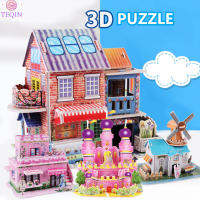 TEQIN ใหม่!!3d บอร์ดโฟมของเด็กสามจิ๊กซอว์สองมิตินูน Diy เล่นศิลปะงานฝีมือรูปการ์ตูนการเรียนรู้ก่อนการศึกษาของเล่นคริสต์มาสของขวัญวันเกิด