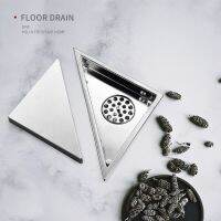 Hidden Type Deodorized Invisible Floor Drain Modern Stainless Bathroom Showers Triangle Floor Drain Covers  by Hs2023