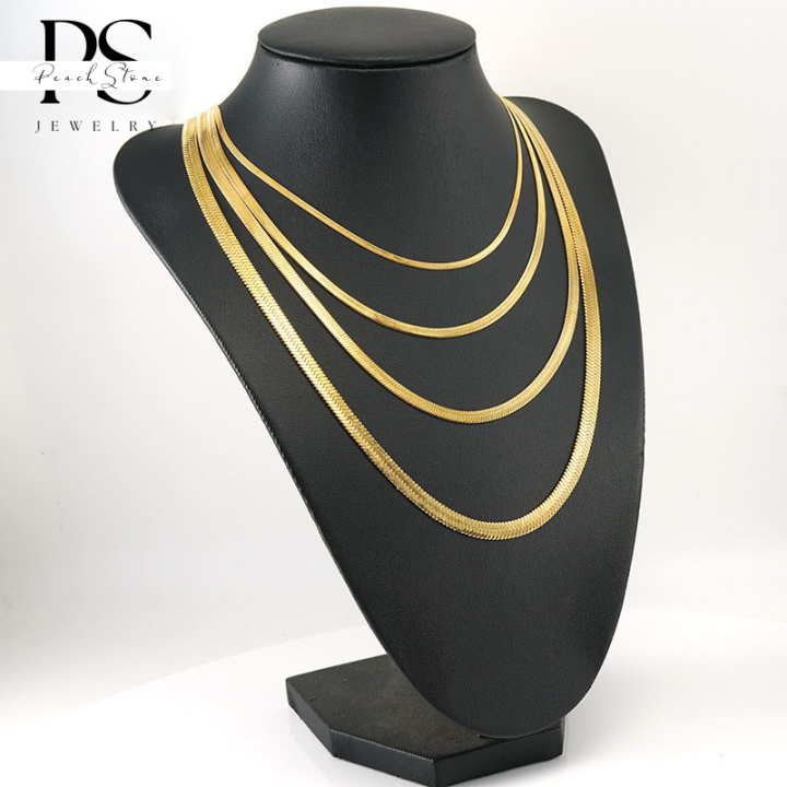 Mens gold herringbone on sale necklace