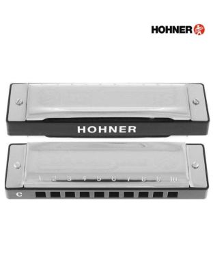 Hohner ฮาร์โมนิก้า คีย์ C รุ่น Silver Star / 10 ช่อง (Harmonica Key C, เมาท์ออแกนคีย์ C) + แถมฟรีเคส &amp; ออนไลน์คอร์ส