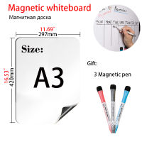 A3 Size Soft Magnetic Whiteboard Fridge Sticker Drawing Dry Erase Calendar Home School Childrens Message Board