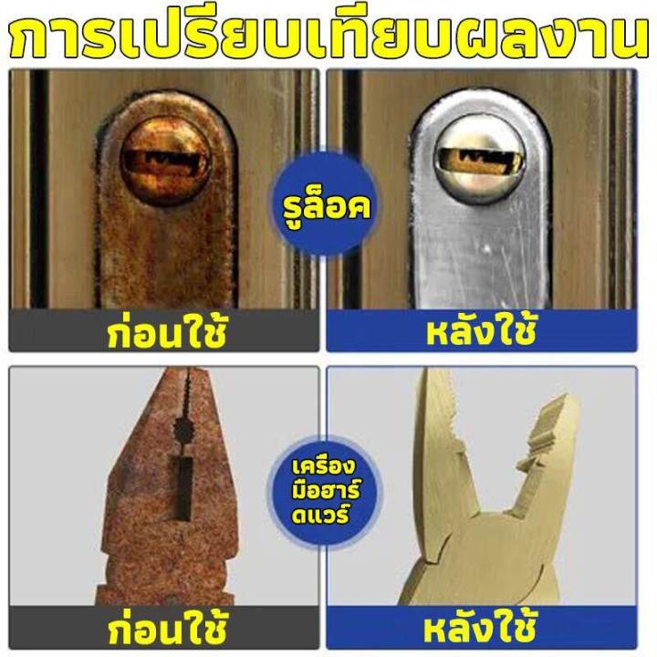 กําจัดสนิมอย่างรวดเร็ว-30-วินาที-500ml-น้ำยากัดสนิม-ล้างสนิม-ทำความสะอาดผิวโลหะ-น้ำยาขัดสนิม-น้ำยาขจัดคราบสนิม-สเปรย์กันสนิม-น้ำยาขจัดสนิม-สเปย์กันสนิม-น้ำยากัดสนิมรถ-น้ำยากำจัดสนิม-สเปรย์ขจัดสนิม-น้ำ