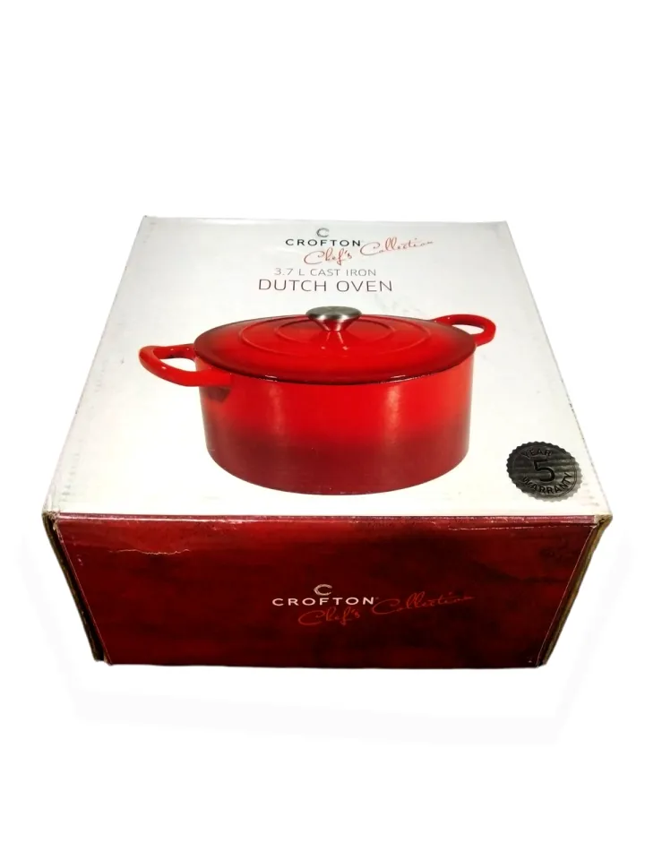 CROFTON Chef's Collection 3.7L Cast Iron Dutch Oven cast iron pot