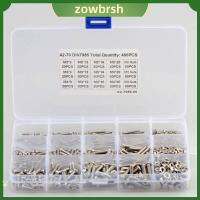 ZOWBRSH 480Pcs 8มม./12มม./16มม./20มม. สกรูหัวกระทะ Phillips 304สแตนเลสสตีล 12ขนาดทั่วไป ชุดน็อตและสลักเกลียว พร้อมกล่องเก็บของ M2 M3 M4 ชุดจัดประเภทสลักเกลียวและน็อต มืออาชีพด้านการ