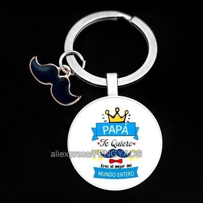 Spanish father appreciation Keyring You Are The Best Papa Keychains In Spanish Thanksgiving gifts Keychain Fathers Day Gift Key Chains