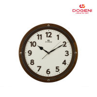 DOGENI นาฬิกาแขวน รุ่น WNW015DB สีน้ำตาลเข้ม ขนาด : Ø41.0x หนา 4.2ซม. นาฬิกาแขวนผนัง นาฬิกาติดผนัง นาฬิกาแขวนไม้ ดีไซน์เรียบหรู เข็มเดินเรียบ ระบบ Quartz Wooden Wall Clock Dekojoy