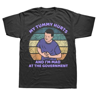 My Tummy Hurts and Im Mad Hip Hop T Shirts Summer Style Graphic Cotton Streetwear Short Sleeve Birthday Gifts T shirt Men XS-6XL