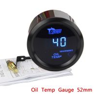 Oil Temp GAUGE 52mm Oil Temp Gauge Blue LED 40 150 Centigrade Temperature Car Meter Black Shell 12V Digital Display mroil