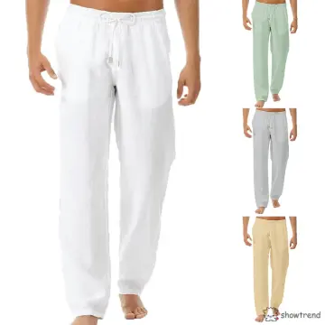 Shop Drawstring Linen Pants Men online