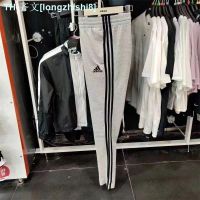 ❁❖✘ Adidas Spring And Summer New Three-Bar Sports Pants Mens Loose Straight Trousers Students All-Match Running Embroidery Large Size Sweatpants Cotton