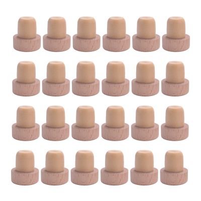 24Pc Wine Bottle Corks T Shaped Cork Plugs for Wine Cork Wine Stopper Reusable Wine Corks Wooden and Rubber Wine Stopper
