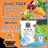 มีให้เลือก แบ่งขาย 100-700 กรัม ปุ๋ยเคมี สูตร 15-15-15 TIGER ปุ๋ยบำรุงทุกส่วน บำรุงต้น บำรุงใบ ดอก ผล พืชกินอาหารได้ดี พืชเจริญเติบโตได้ดี