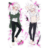 60x180ซม. 2WAY wt danganronpa nagito komaeda อะนิเมะหมอนห้องนอนกอด fullbody prin. ปลอกหมอนสำหรับเด็ก