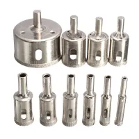 10Pcs Diamond Glass Drill Bit 6mm-30mm Core Drill Bit Set Use For Glass Marble Ceramic Tile Hole Saw Cutter Opener Drilling Tool Drills  Drivers