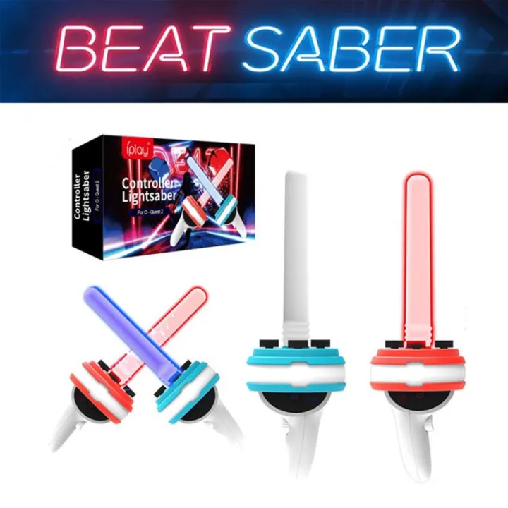 Dual Lightsaber จับ Extension Grip Beat Saber สำหรับ Oculus Quest 2เล่น ...