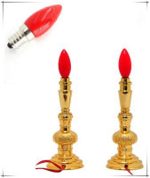 Hot sale!New Red LED 2W E12 bulb candle light Lotus lights God of Wealth Taiwan Buddha Taiwan lantern lotus lamp