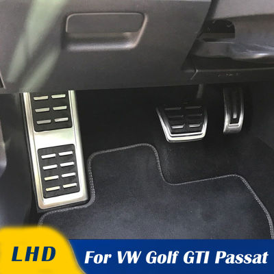 2021Zlord For Volkswagen VW Golf GTI Passat B8 Polo A05 6C GP Stainless Steel Car Pedals Fuel Brake Pedal Rest Foot Pedal Cover