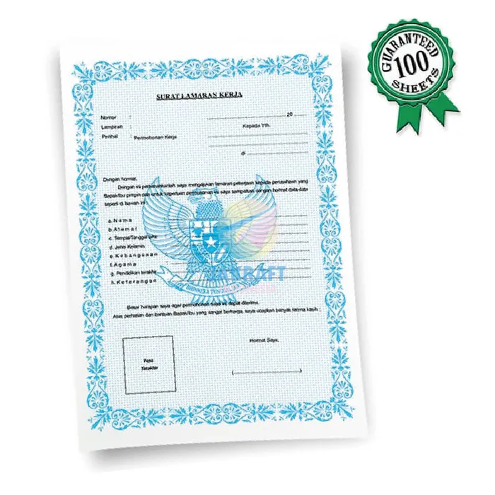 1 Pack Surat Lamaran Kerja Murah Meriah Andesta Corp Lazada Indonesia