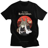 Funny My Neighbor Totoro T Shirt Mens Pure Cotton Japan Anime Samurai T shirt O  Neck Short Sleeves Graphic Tee Harajuku|T-Shirts|   - AliExpress แฟชั่นแขนสั้นผ้าฝ้าย