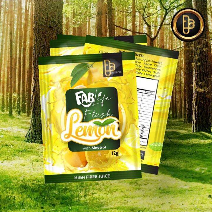 Fablife Flush Lemon with 12g x 10sachets Lemon High Fiber