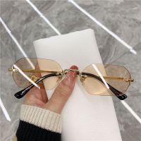 KAMMPT Retro Sunglasses Fashion MenWomen Luxury Brand Design Rimless Sun Glasses Vintage Frameless Eyeglasses UV400