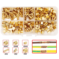 ขั้วต่อทองแดงรูปตัวยู300/400/550ชิ้นขั้วต่อแบบไม่มีฉนวนชุดขั้วต่อปลายไฟฟ้าจอบสายเคเบิลดีเจ453