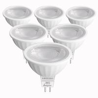 MR16 GU5.3 12V AC/DC LED Spot Light Bulb Ø50mm Reflector 6W 500Lm 50W Halogen Equivalent  RA≈92  38°Beam Angle, Pack Of 6