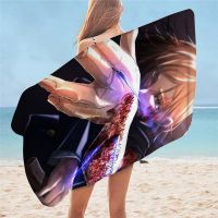 【cw】 Nobara jujutsu Microfiber beach towel female long wrapped bikini covered sunscreen Dropshipping