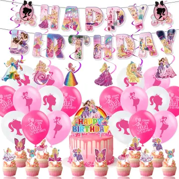 Barbie Napkins, Barbie Balloons, Barbie All Doll'd Up, Barbie Cake  Decorating Kit