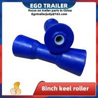 EgoTrailer 1pc Boat Trailer Keel Roller 8 quot; Blue Hard Plastic PE 200mm Self Centering trailer accessories parts