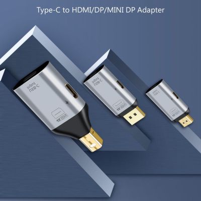 IRCTBV มอนิเตอร์ PD ชาร์จ100W ตัวแยกวิดีโอ4K60Hz Type-C เป็น Dp/ HDMI-เข้ากันได้/ตัวแปลง Mini DP สายเชื่อมต่อ USB C เป็น HDMI
