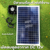 พัดลมระบายอากาศร้อนระบบโซล่าเซล พัดลมโซล่าเซลล์ พัดลม 4.5 นิ้ว พร้อมแผง 30W solacell Active AirFlow system