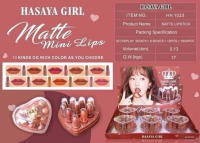 ⚡FLASH SALE⚡♡พร้อมส่ง Hasaya Girl HH1023 Matte Mini Lips 10 kinds Rich color as you choose(6boxes in a pack)