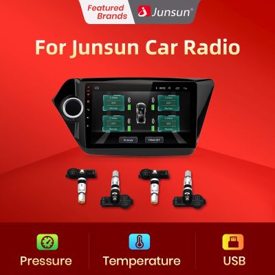 ❐❁ Junsun Tire Pressure Monitoring Alarm System navigation TPMS Android With 4 Internal Sensors for Car Radio DVD Player