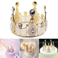 Princess Crown Rhinestone Crystal Cake Topper Wedding Tiara Birthday Party Cake Decoration Party DIY Decorative Ornament