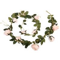 180cm Artificial Rose Flower Vine Wedding Decorative Real Touch Silk Flowers With for Home Hanging Garland Decor