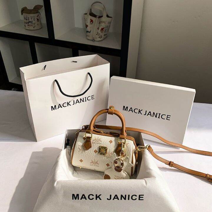 Hong Kong leather lychee texture Boston bag 2023 new women's shoulder