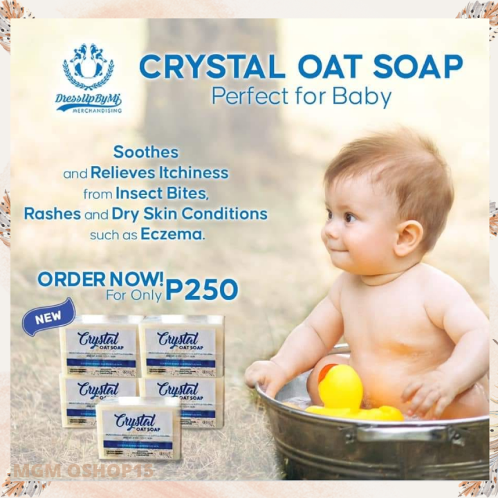 CRYSTAL OAT SOAP Perfect for Baby, Soothes & Relieves Itchiness, Insect