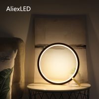 15cm/20cm Ring Table Decor Lamp Switch Dimmable Bedside Table Lights USB Plug Reading Desk Lamp Bedroom Decor Night Light Night Lights